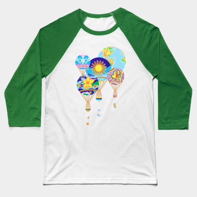 Sunshine Seasons Baseball T-Shirt by EchoLakeArt